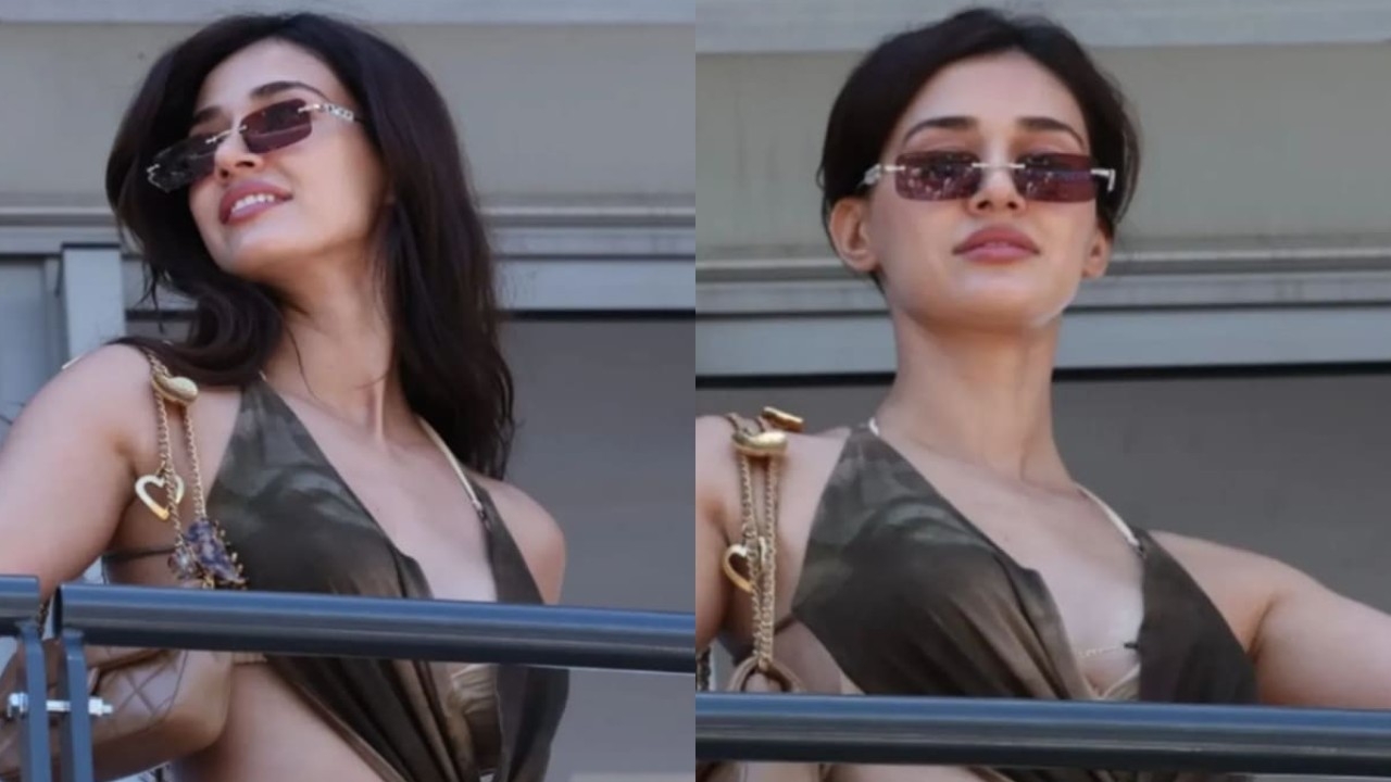 Disha Patani wears backless Rs 7,050 wrap top, low-waist jeans and flaunts her bare back at Monaco Grand Prix