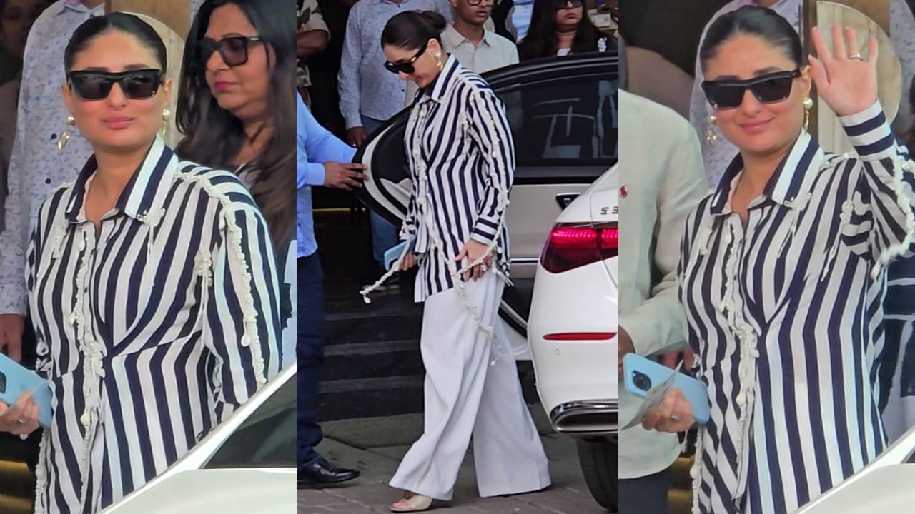 Kareena Kapoor Khan's black and white airport look is masterclass in effortless styling with unexpected detail