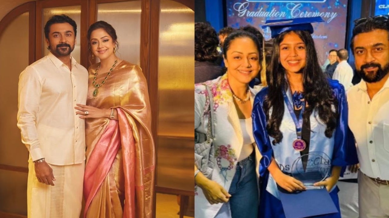 Popular Star Kid: Suriya and Jyotika are proud parents as they attend daughter Diya's graduation ceremony— PICS