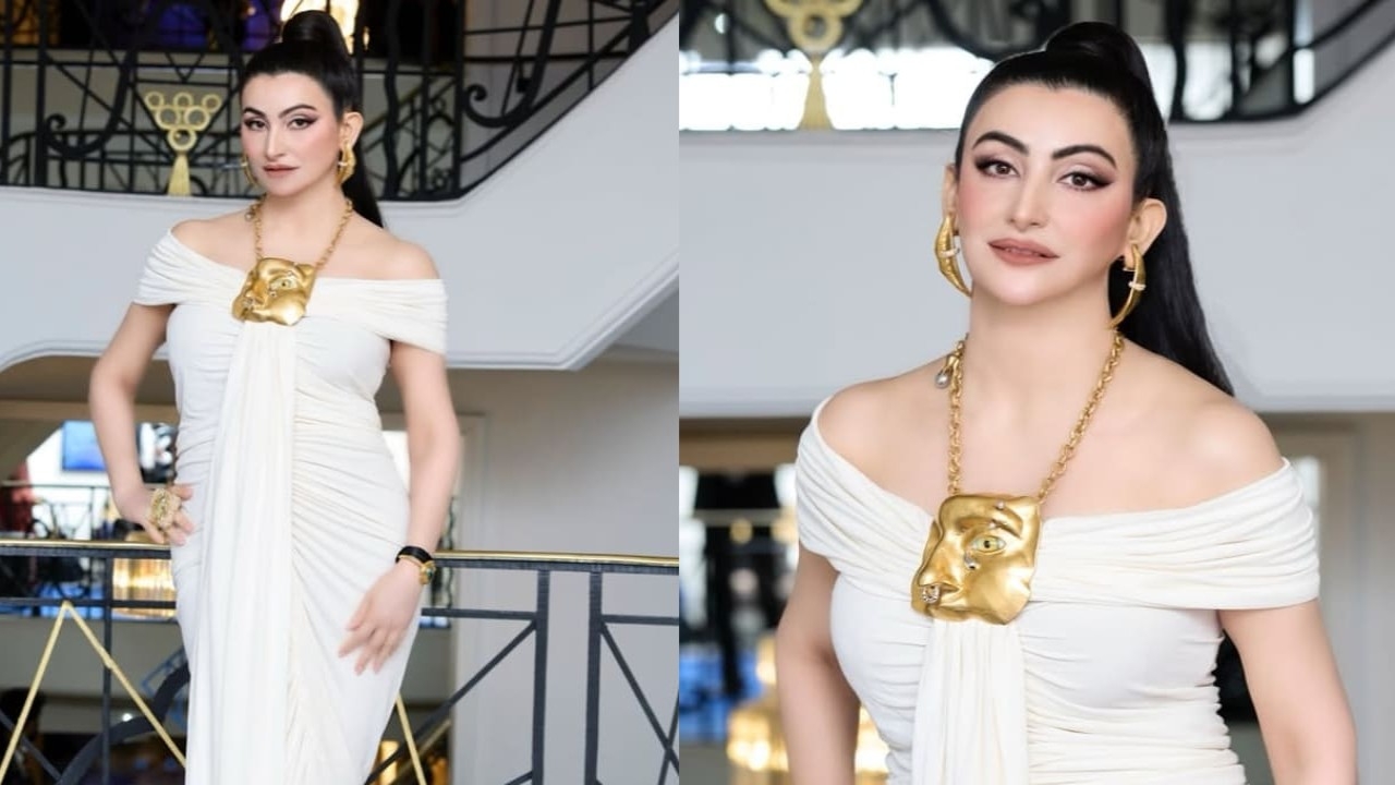 Cannes Film Festival 2025: Shalini Passi's Rs 1,45,600 mouth-shaped earrings with off-shoulder white gown exudes Cleopatra energy