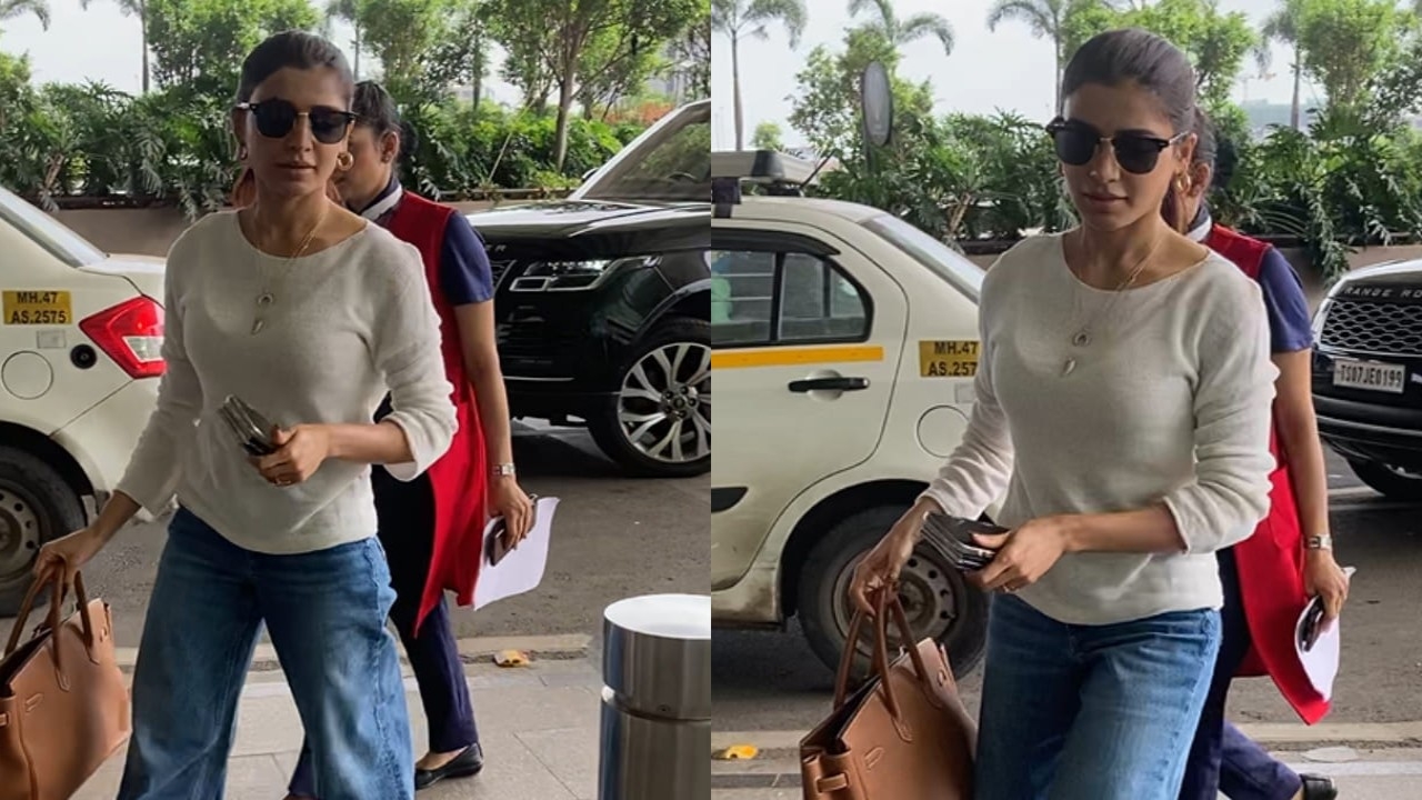 Samantha Ruth Prabhu styles Rs 28,66,364 Hermès bag with denim jeans, getting her travel fashion right at airport