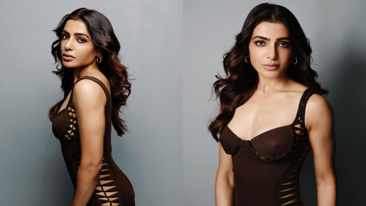 Samantha Ruth Prabhu's 'CHOCOLATY' look in Kresha Bajaj's cut-out brown bodycon dress is sizzling hot