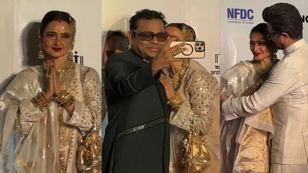 Umrao Jaan re-release: Rekha kisses AR Rahman and dances with Anil Kapoor at special screening– PICS