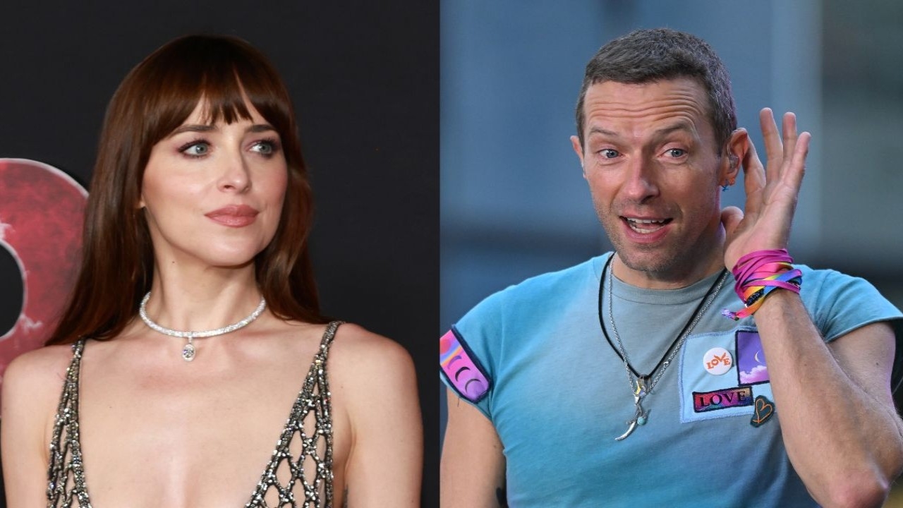 Dakota Johnson Shares Kiss With Materialists Co-Star As Chris Martin Drops Surprise Shout-Out Amid Break Up Rumors