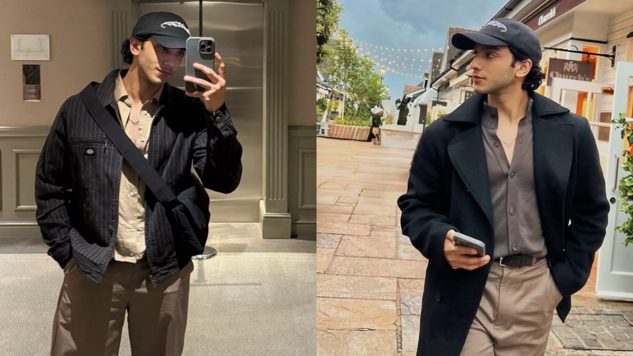 Vedang Raina pairs Rs 10,237 pinstripe jacket with cool cap on vacation—all men, take notes