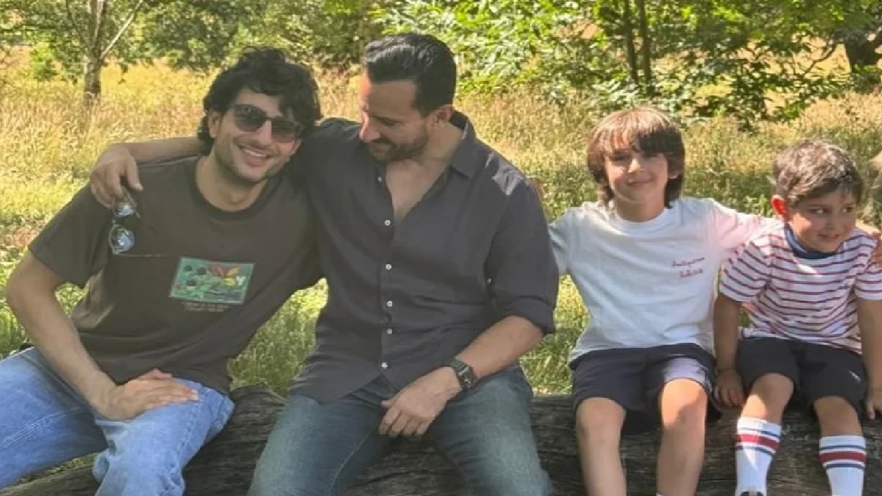 Saif Ali Khan and his Pataudi boys pack Ibrahim Ali Khan, Taimur, Jeh serve good looks on their ‘park day' out: See PICS