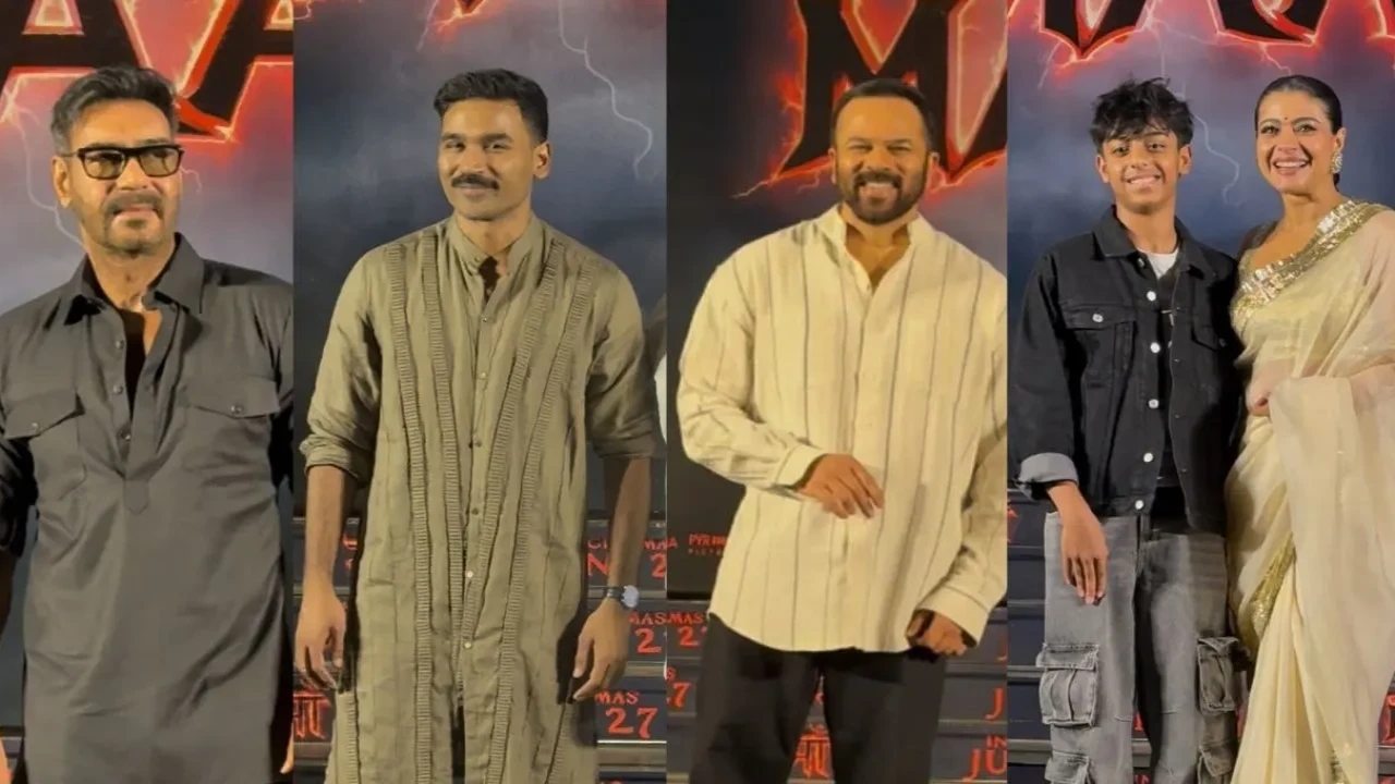 Maa Movie Premiere: Ajay Devgn, Dhanush, Rohit Shetty come together to celebrate Kajol's upcoming film
