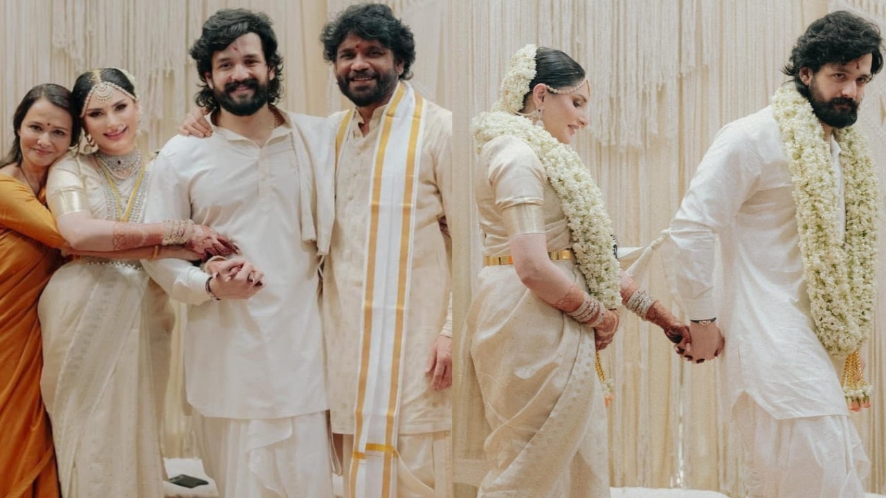 Akhil Akkineni and Zainab Ravdjee Wedding PICS: Nagarjuna gets emotional as he shares details about beautiful ceremony at home