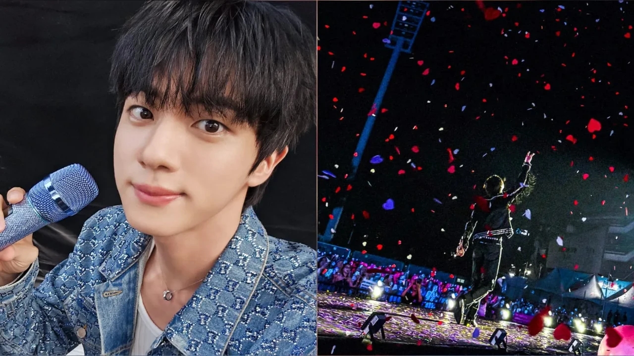 Jin RUNSEOKJIN_EP.TOUR Day 1 in Goyang: V, RM, J-Hope show support, BTS' parents attend, Choi Ye Na duet and more