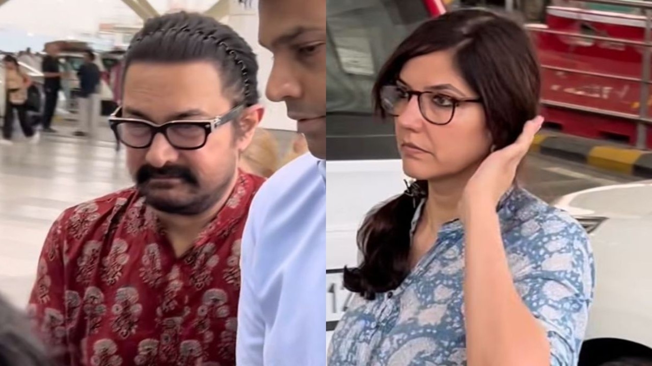 Aamir Khan seen with lady love Gauri Spratt at airport ahead of Sitaare Zameen Par's release