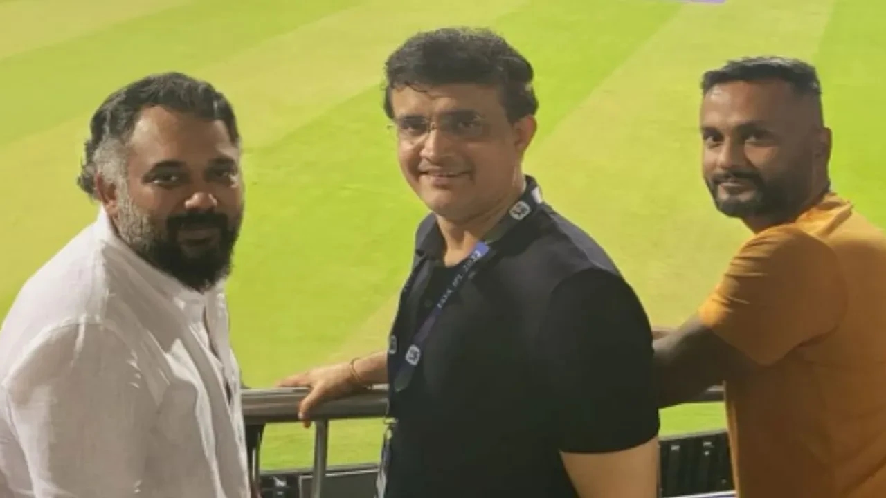 Producers Luv Ranjan and Ankur Garg spend time with Sourav Ganguly at stadium, a biopic in the making?