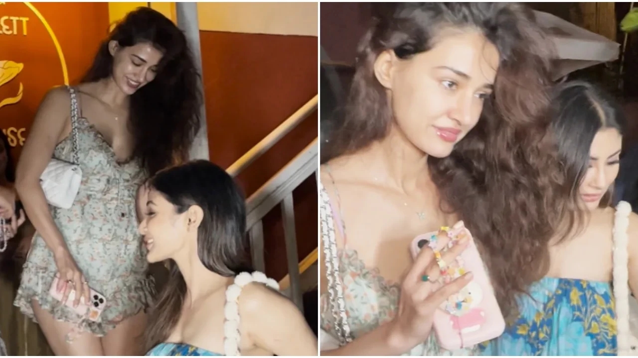 Disha Patani wears mini frill dress worth Rs 6,866 on a lunch date with BFF, looks hot