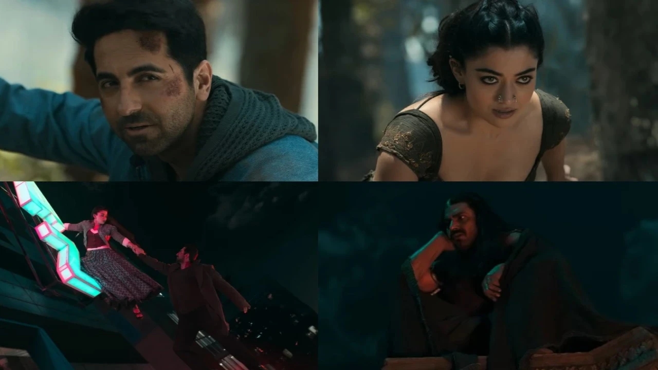 Thama Teaser Out: Ayushmann and Rashmika Mandanna starrer horror romance packed with 'bloody' tale, Nawazuddin is a real twist
