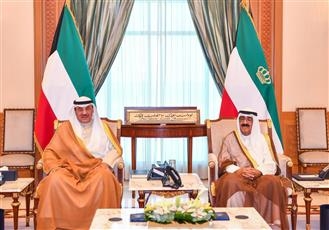 سمو الأمير يستقبل سمو ولي العهد وسمو رئيس الوزراء ورئيس الحرس الوطني والنائب الأول