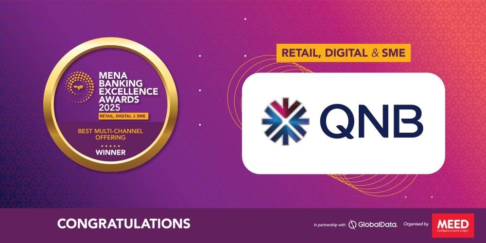 QNB wins MEED award for excellence in digital banking