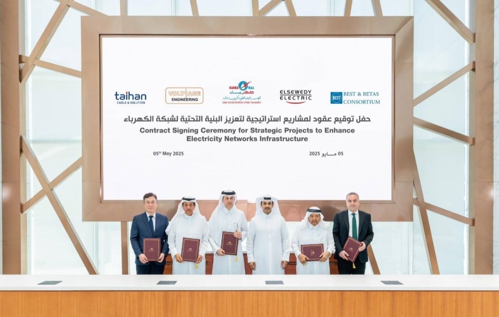 Kahramaa inks QR3.1bn contracts to boost electricity infrastructure