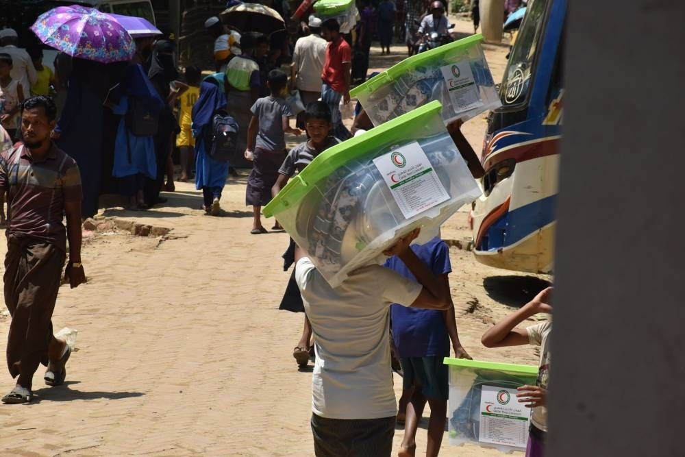 QRCS augments refugee shelters in Bangladesh