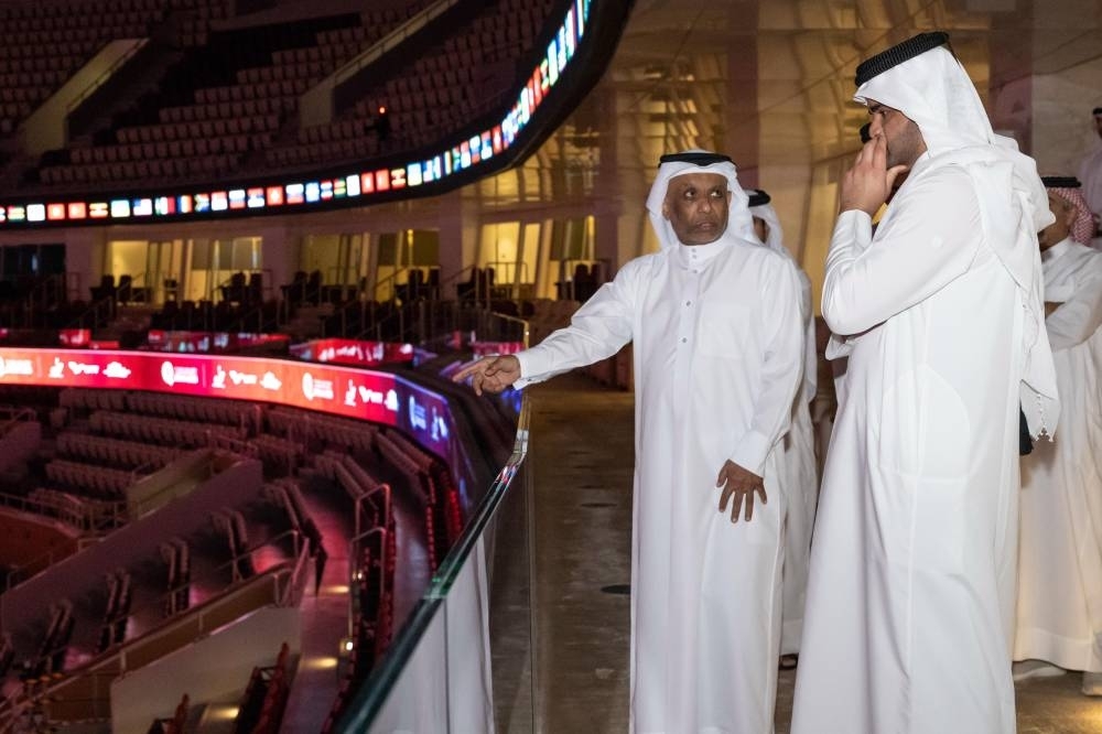 Sheikh Joaan reviews preparations for World Table Tennis C'ships