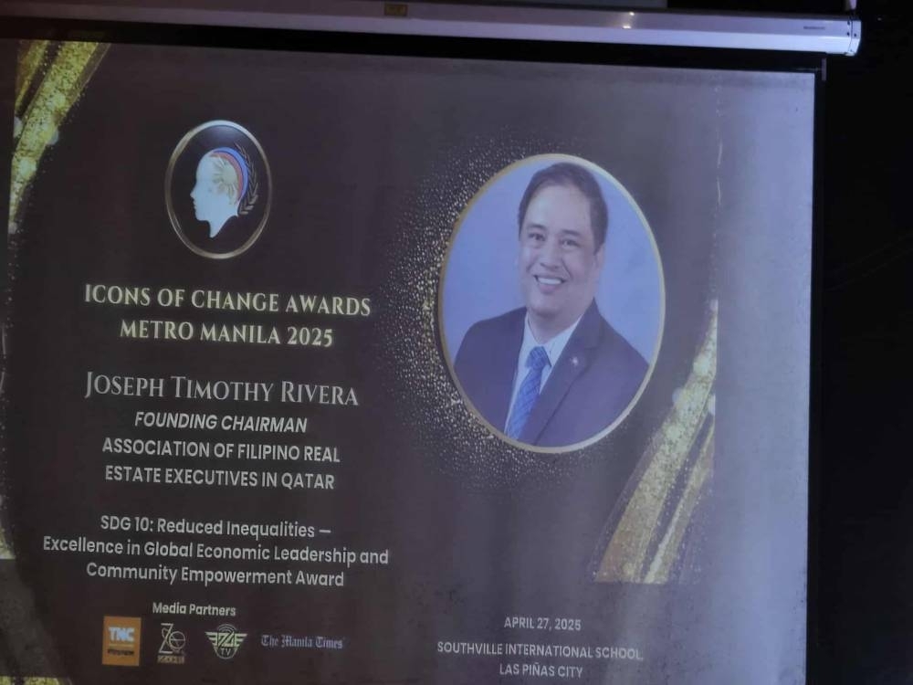 Filipino expatriate honoured with Global Economic Leadership Award 2025