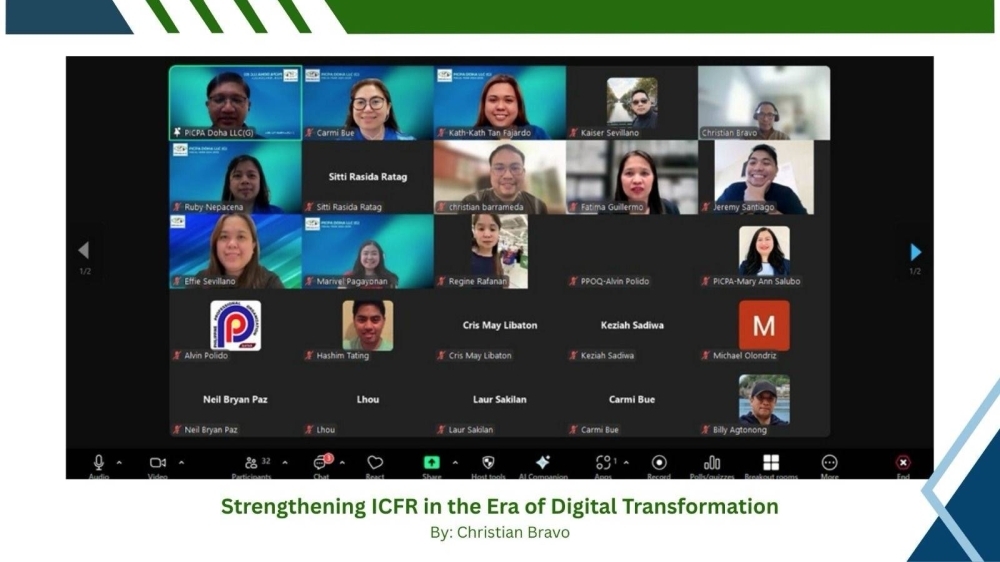 PICPA Doha's webinar highlights CPA's role in cybersecurity, ICFR