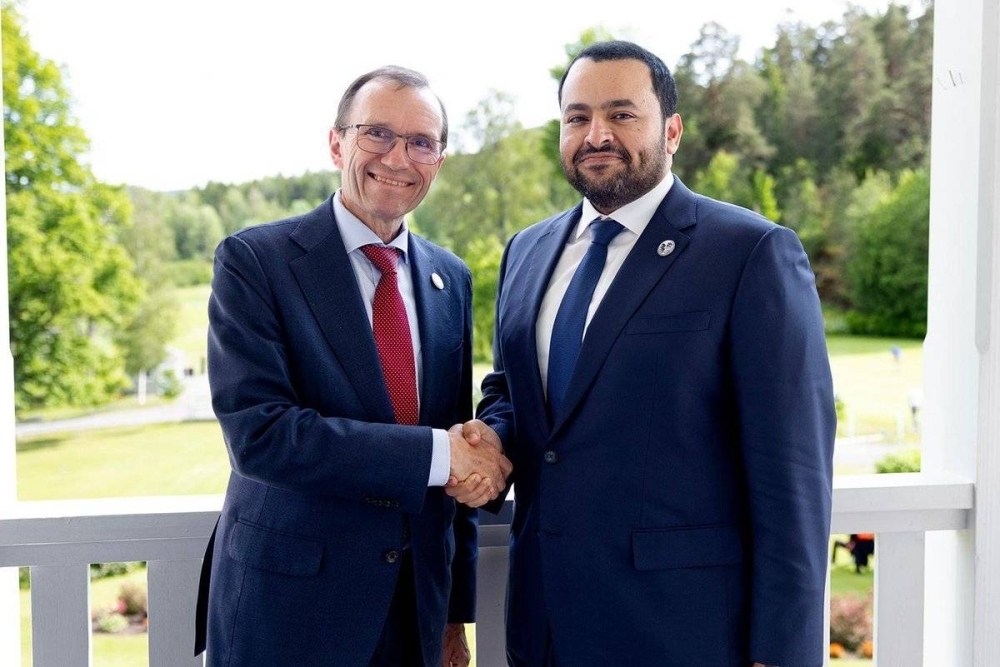 Al Khulaifi meets officials on the sidelines of Oslo Forum for Peace