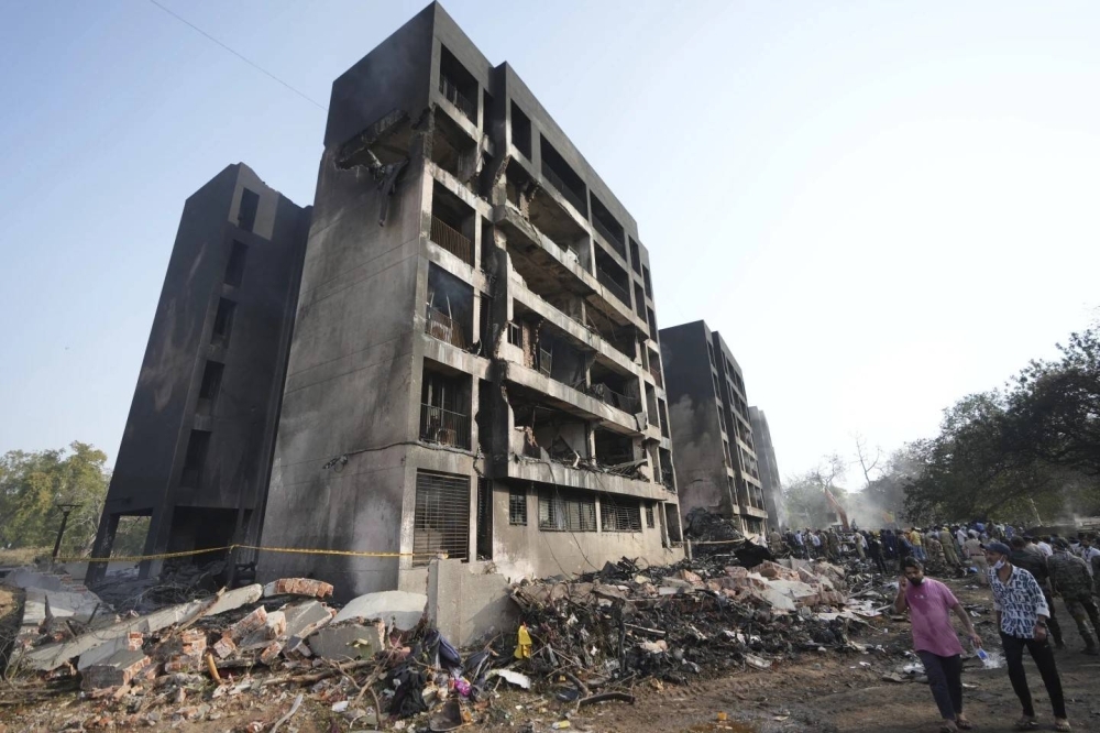 Air India Dreamliner crashes into Ahmedabad medical college hostel, kills over 290 people