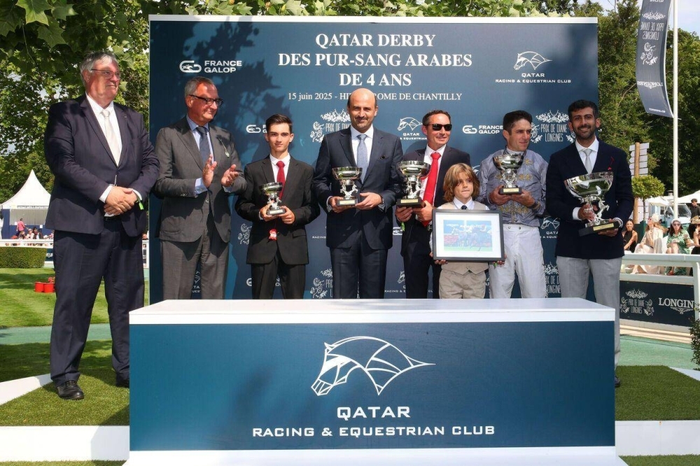 Al Shaqab Racing's Hajmah gallops to Purebred Arabians Qatar Derby triumph at Chantilly