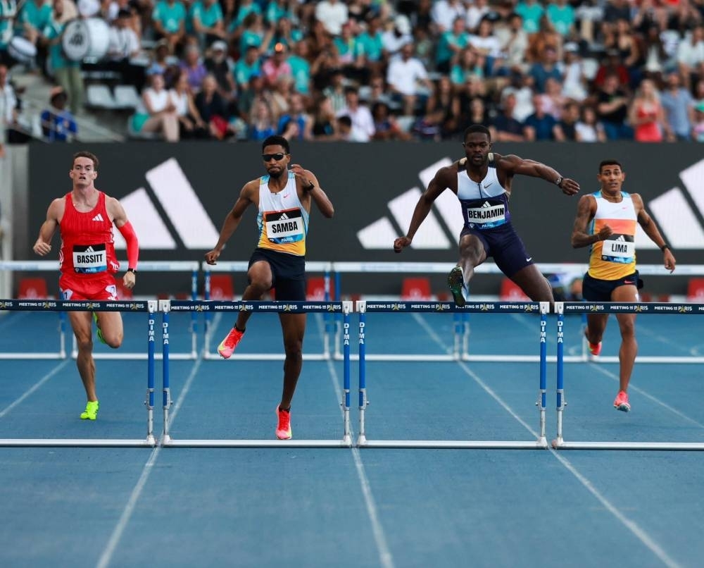Qatari runner Abderrahman Samba finishes second in 400m hurdles at Paris Diamond League