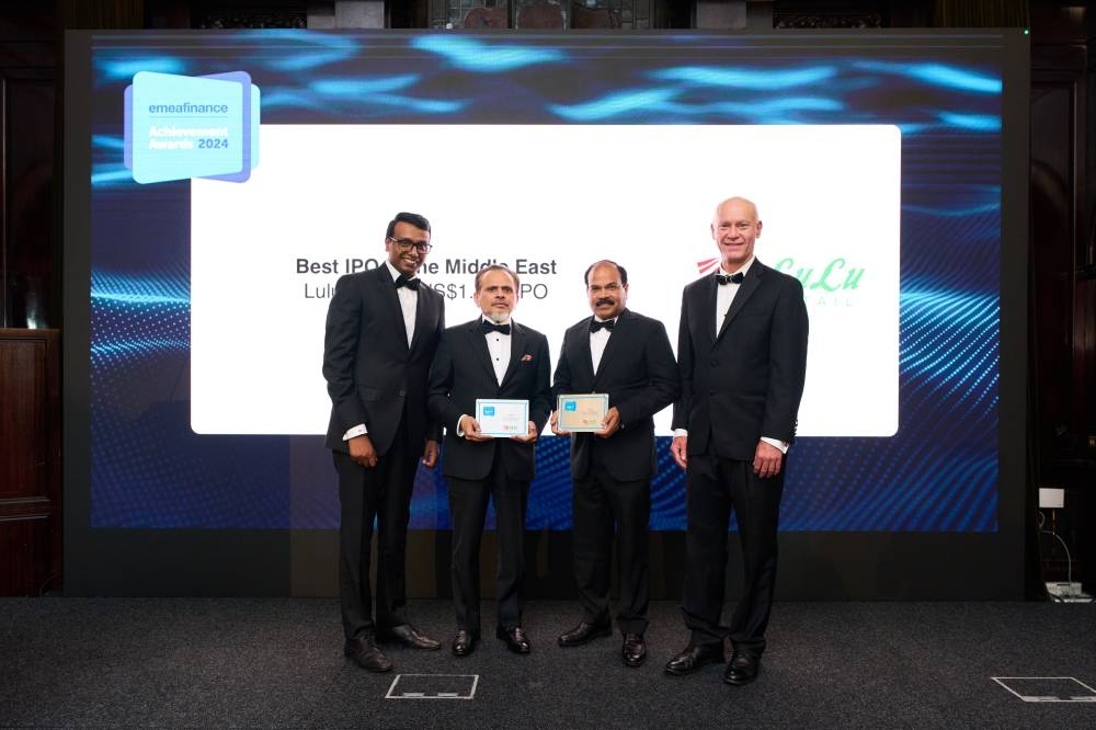 LuLu Retail named best IPO in the Middle East award at EMEA Awards
