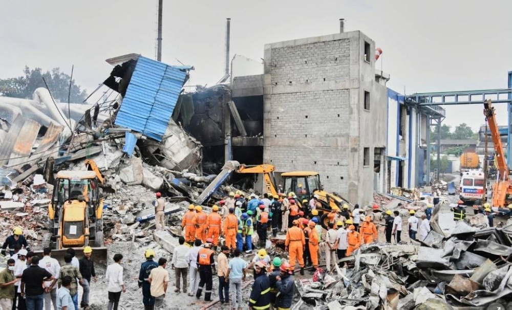 12 killed in explosion and fire at Indian pharmaceutical factory
