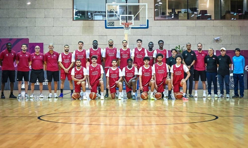 Qatar's national basketball team trains in South Korea