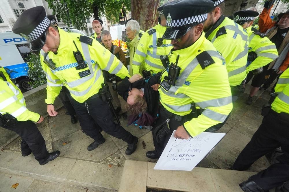 Protests held across UK supporting banned Palestine Action group
