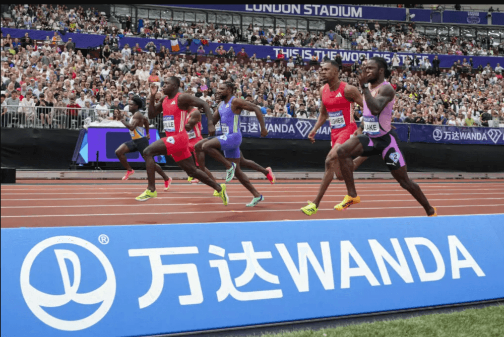 Seville stuns Lyles amid flood of records in London