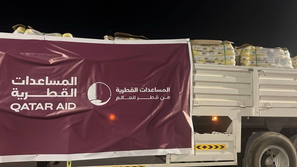 49 Qatari aid trucks arrive in Egypt, Jordan on way to Gaza Strip