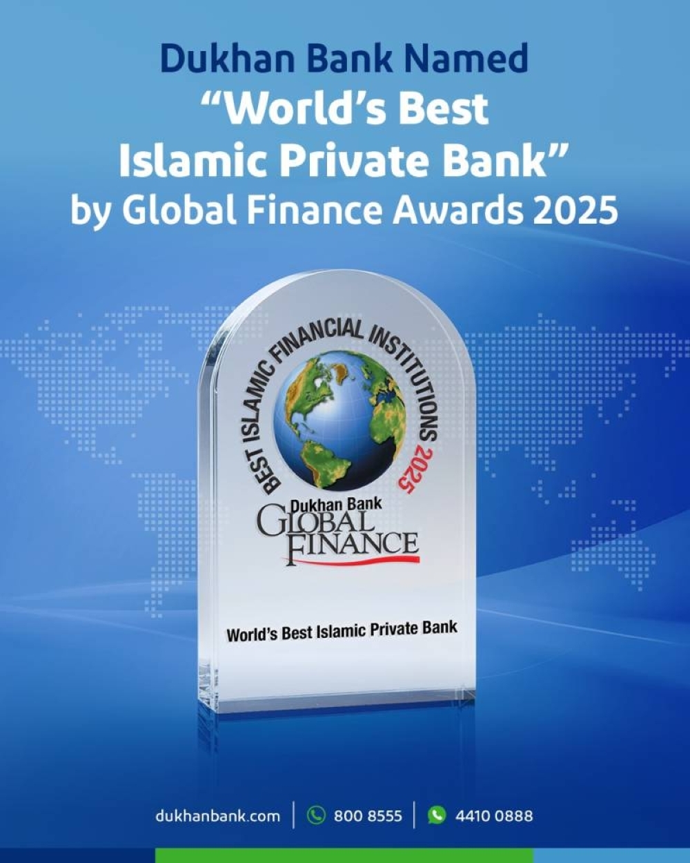Dukhan Bank named world's best Islamic private bank