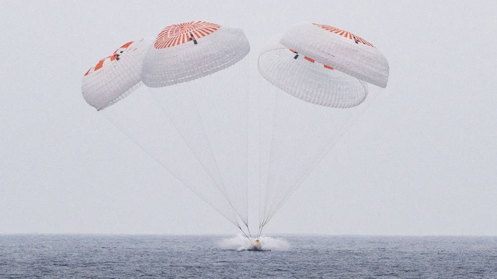 SpaceX capsule with four astronauts returns to Earth