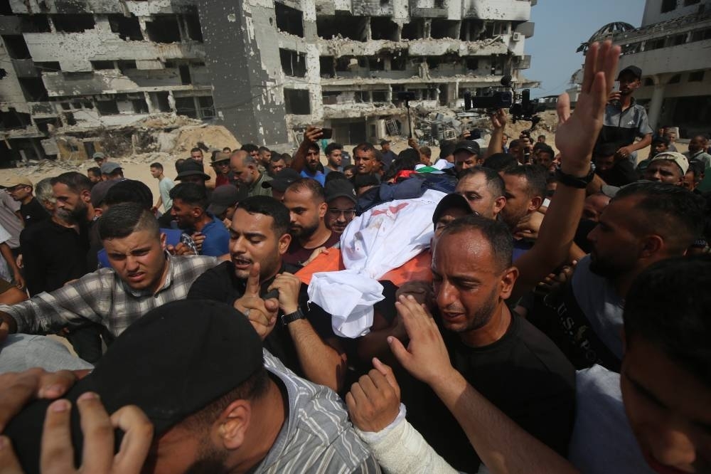 Outrage grows as funeral held for five journalists killed by Israel