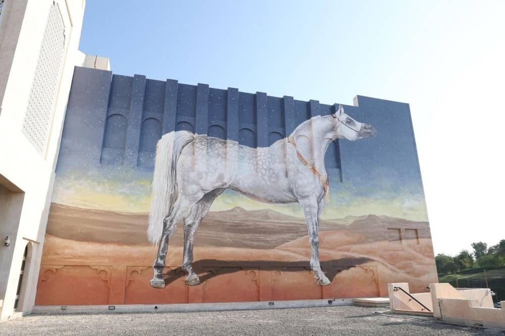 HORSE ‘KAYA' ADORNS KATARA BUILDING 16 FAÇADE