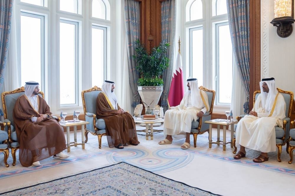 Amir awards UAE ambassador Al Wajbah Medal