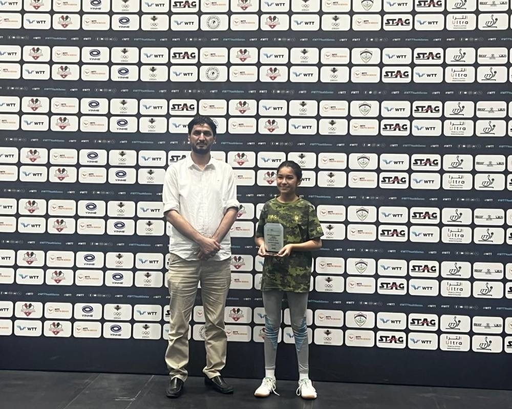 Qatari Serena Sheikh clinches silver at WTT youth table tennis tournament in Jordan