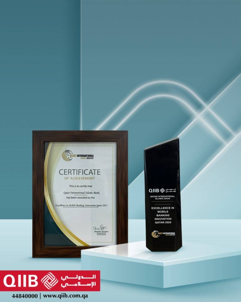 QIIB wins ‘Excellence in Mobile Banking Innovation' award in Qatar for 2025