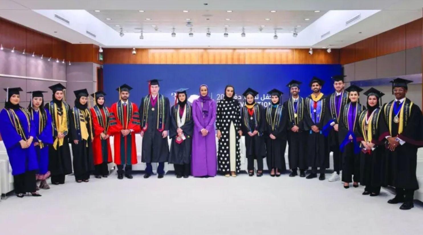 Sheikha Moza attends QF Convocation and celebrates Class of 2025