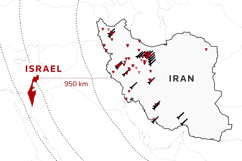 Iran's arsenal of missiles and Israel's defence system