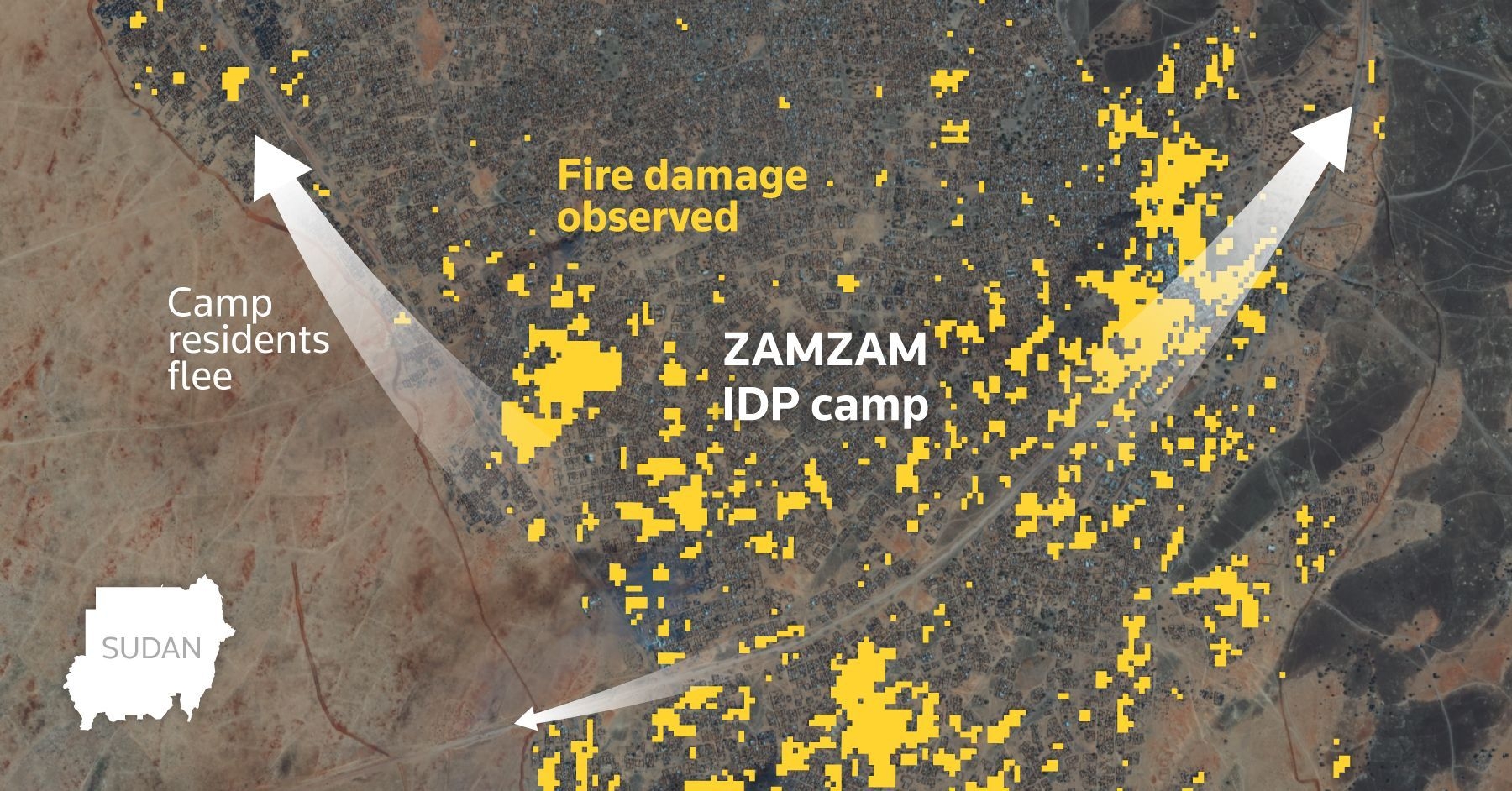 Violence engulfs besieged Zamzam camp in Sudan's Darfur region