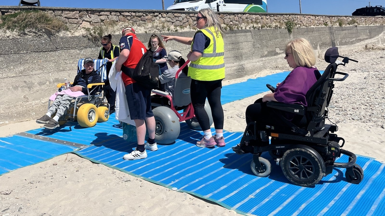 Installation of wheelchair-friendly beach mats bring joy in Mayo