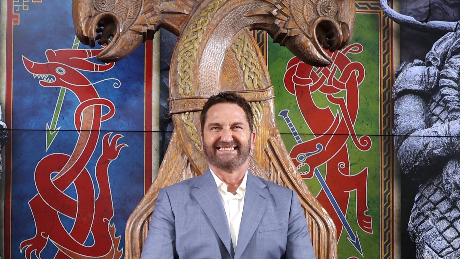 Gerard Butler jokes he had to get out of his pyjamas for live-action dragon film