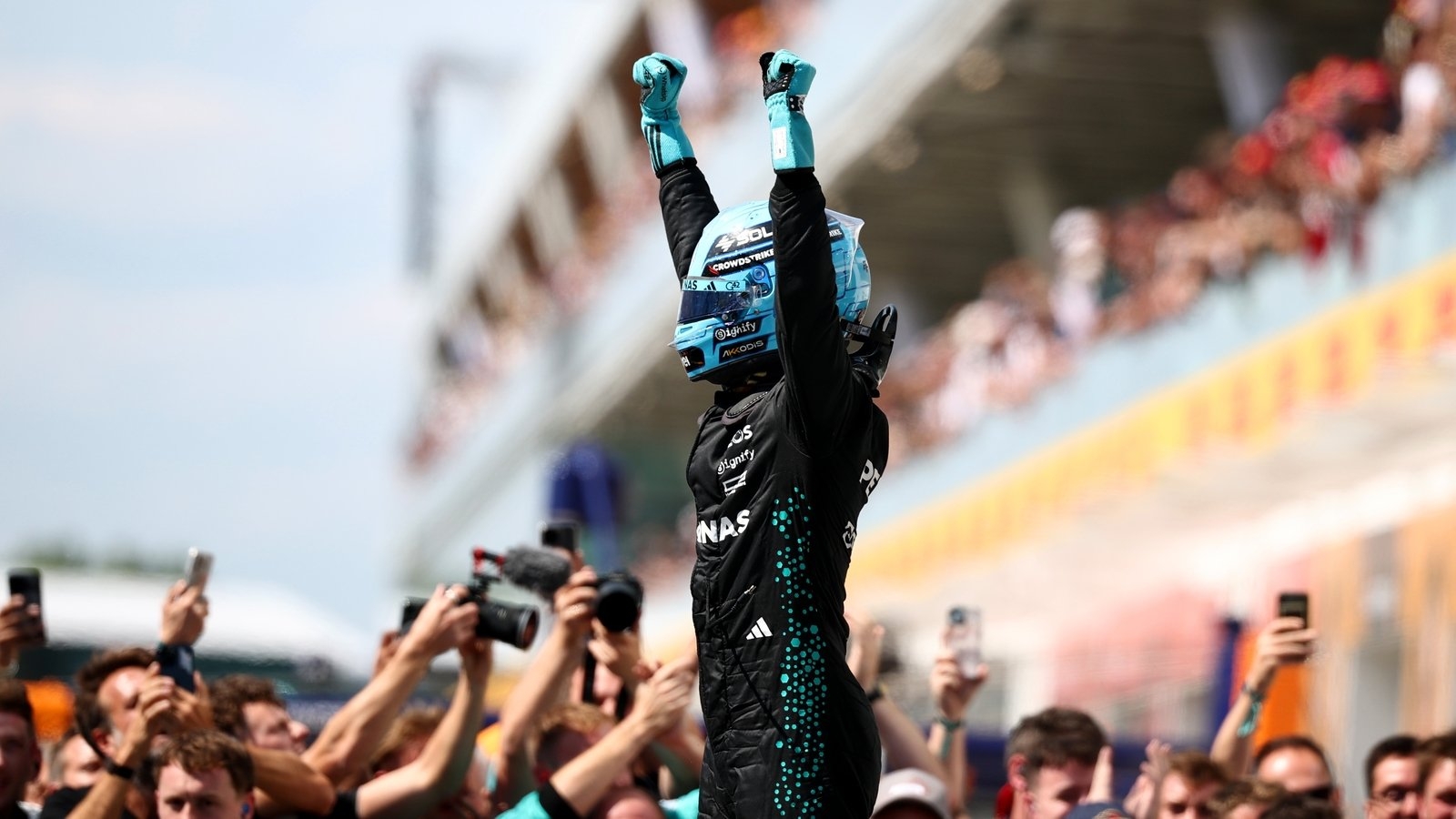 Lando Norris and Oscar Piastri collide as Russell wins Canadian GP