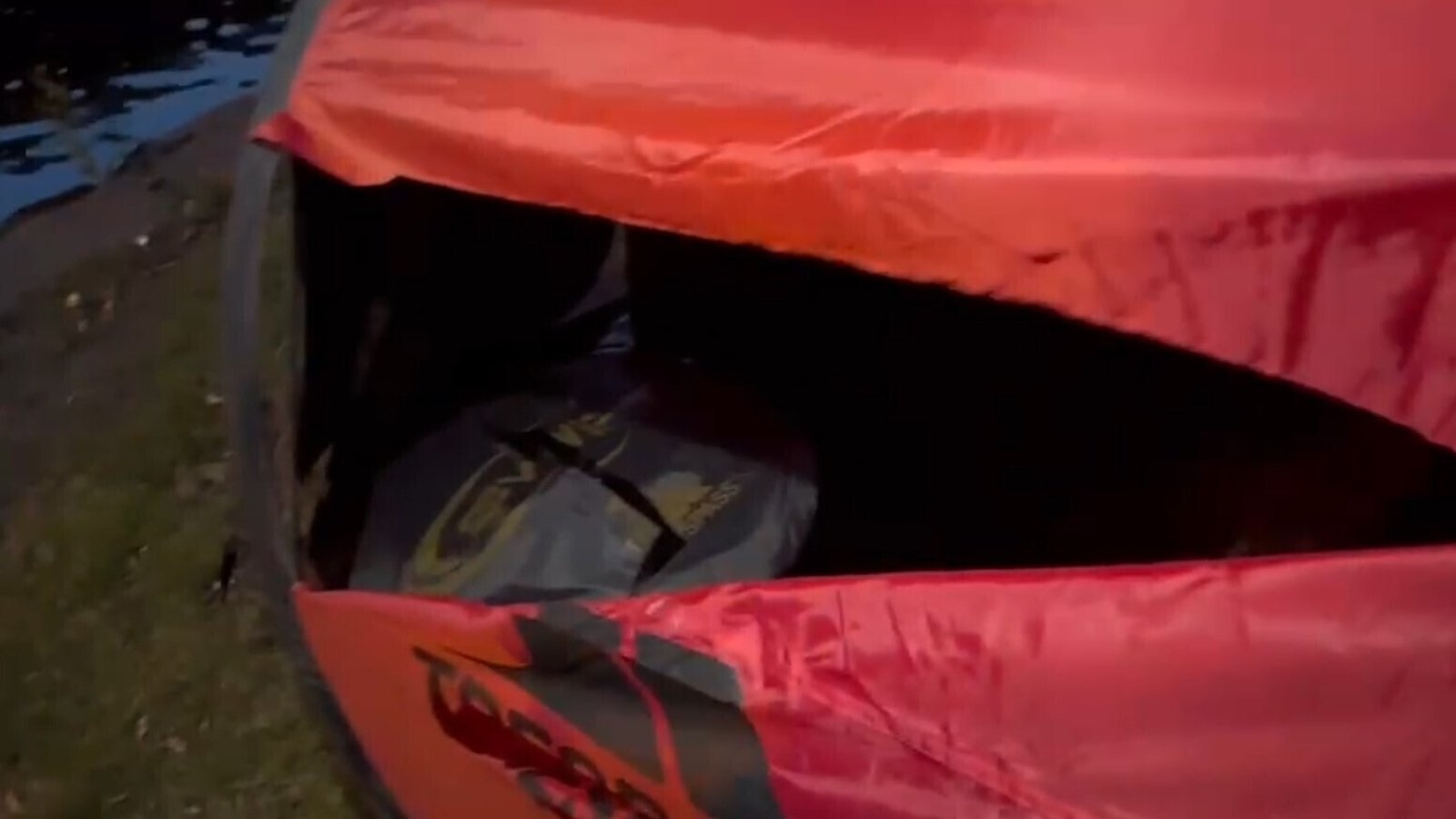 Tents belonging to asylum seekers on Grand Canal slashed
