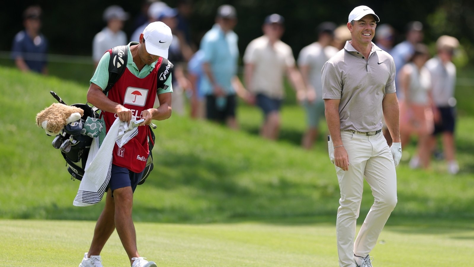 Rory McIlroy remains in contention despite over-par round