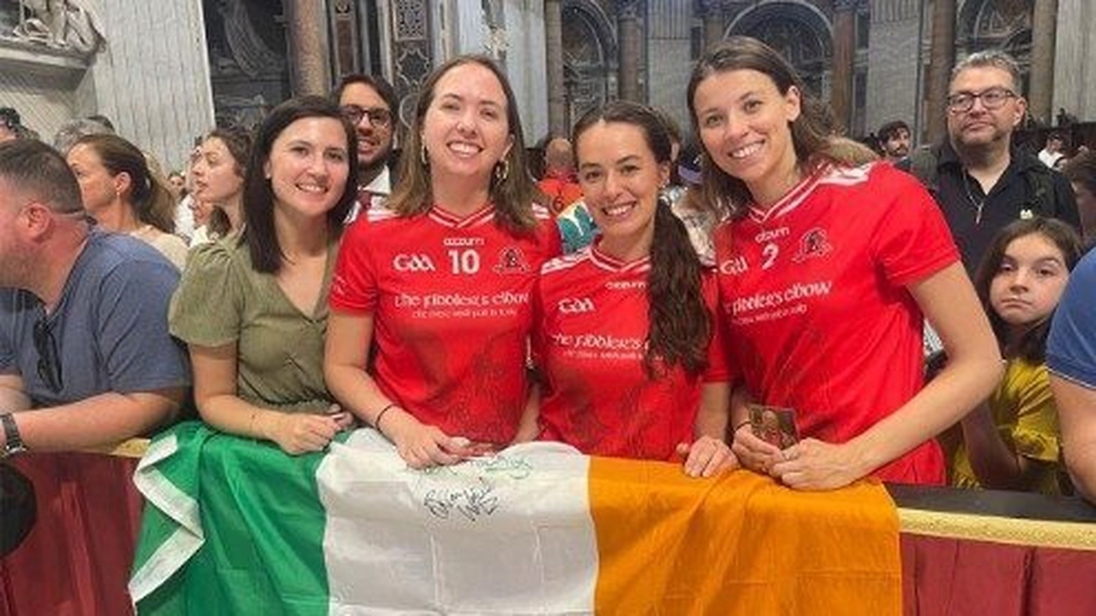 Pope Leo gifted GAA jersey during audience at the Vatican